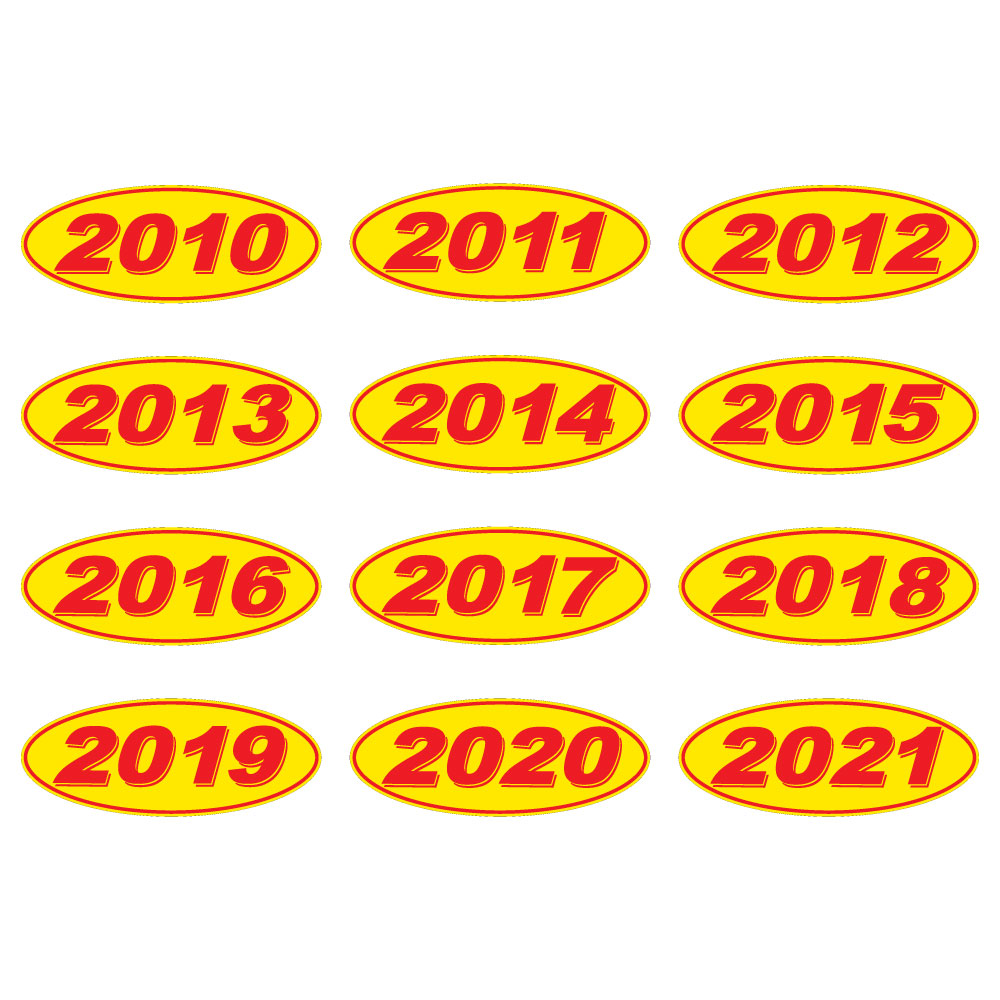 Red on Yellow Oval Model Years (EC-319)