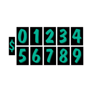 Windshield Numbers Green on Black (11.5 inch tall) EC-366