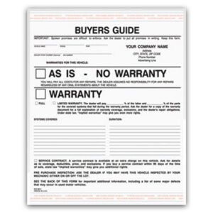 Buyers Guide Form AS-IS (EC-F876)