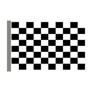 Checkered Black Window Flag (WF-017)