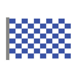 Checkered Blue Window Flag (WF-015)