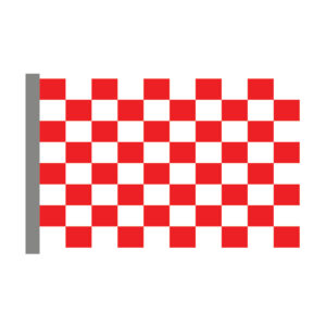 Checkered Red Window Flag (WF-014)