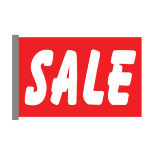 Sale Red Background Window Flag (WF-010)