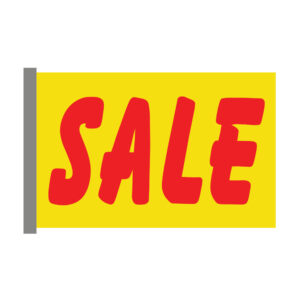 Sale Yellow Background Window Flag (WF-009)